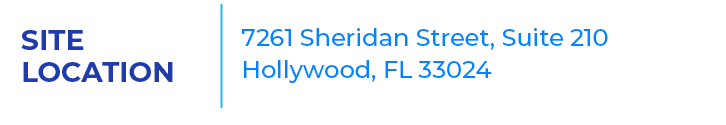 Site Location,7261 Sheridan Street, Suite 210 Hollywood, FL 33024
