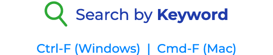 ￼ Search by Keyword Ctrl F (Windows) | Cmd F (Mac)