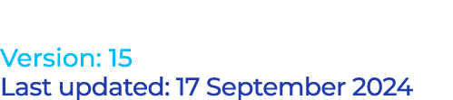 Version: 15 Last updated: 17 September 2024